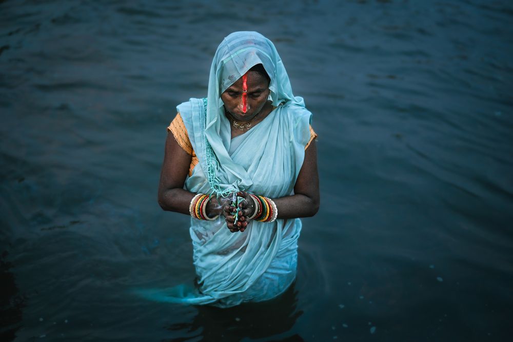 A moment from Chhath puja ghat