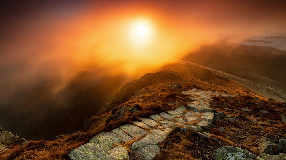 Mountain sun