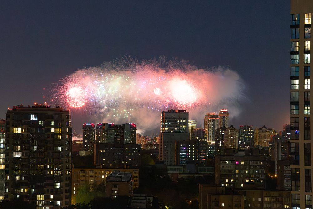 Салют на 9 мая в Москве