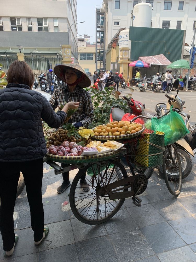 Street saleswoman