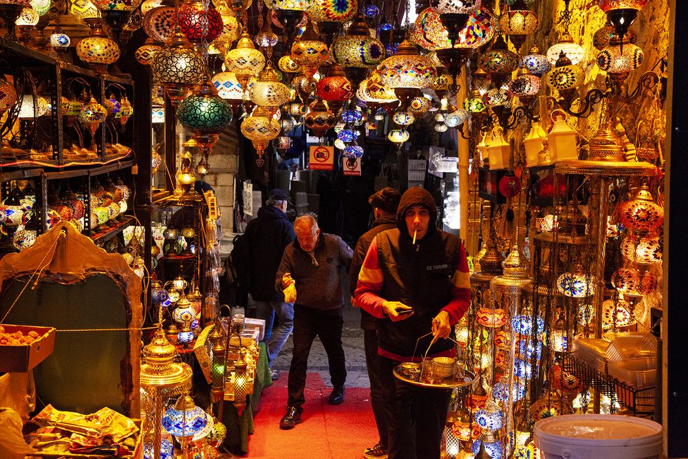 Lampshade shop in Istanbul Bazar
