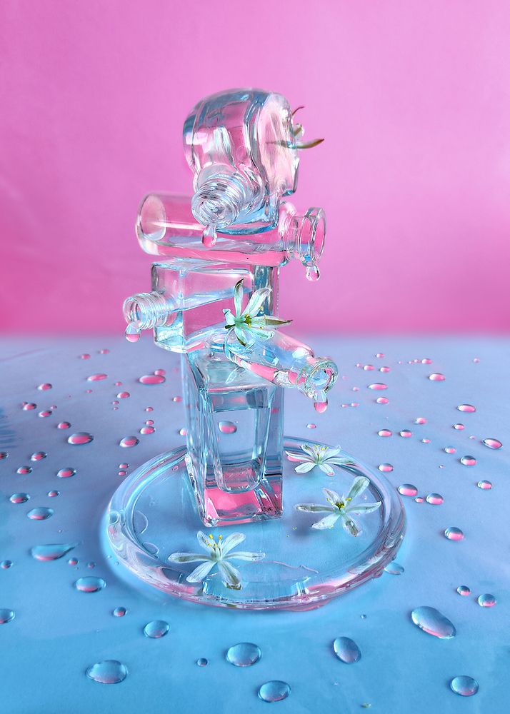 Фонтан с каплями