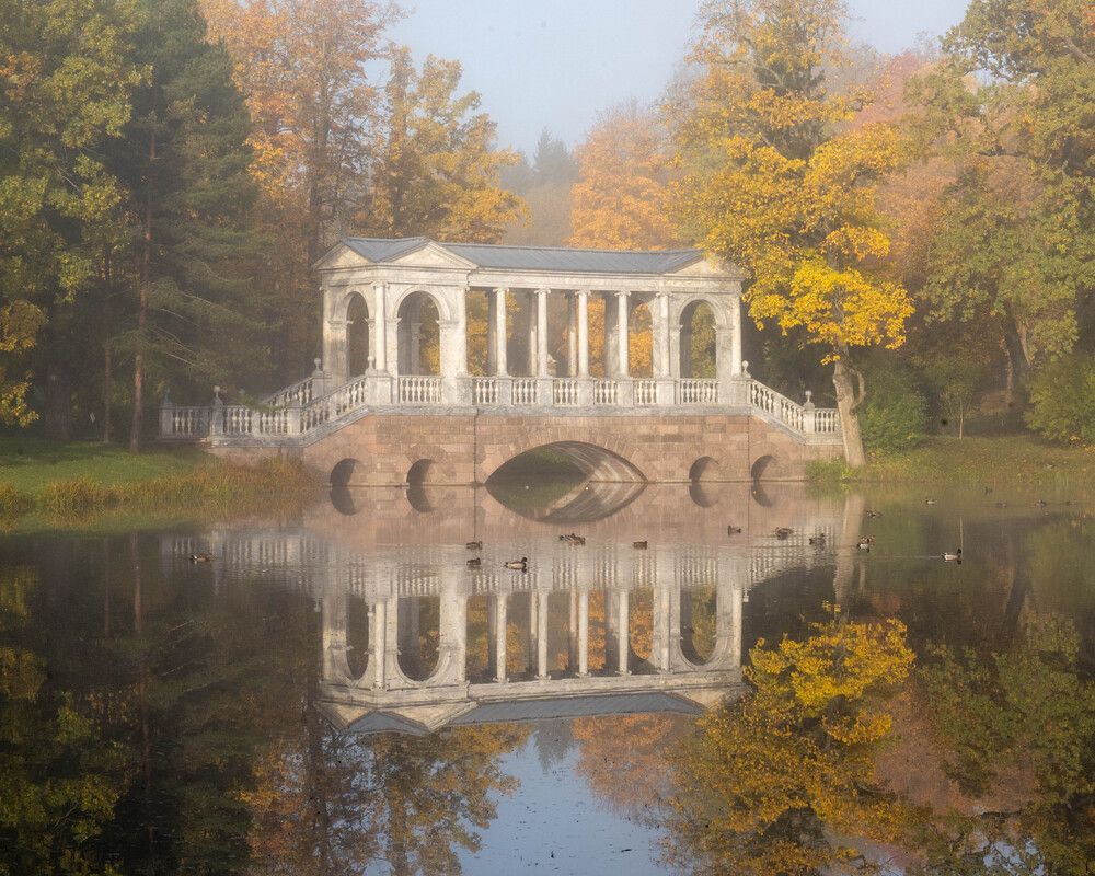 Осенний туман у Мраморного моста