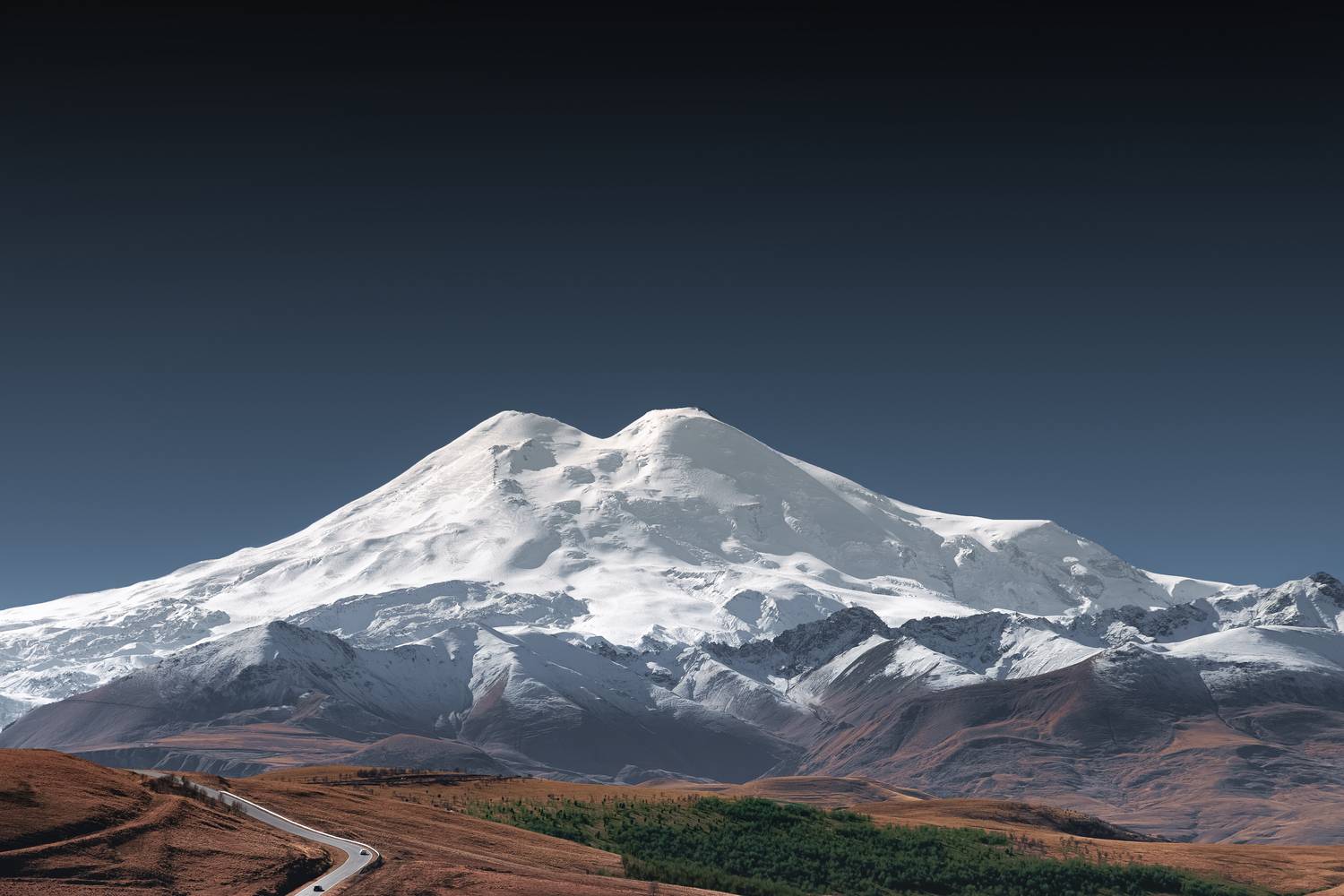 Вид на Эльбрус из Джилы-Су