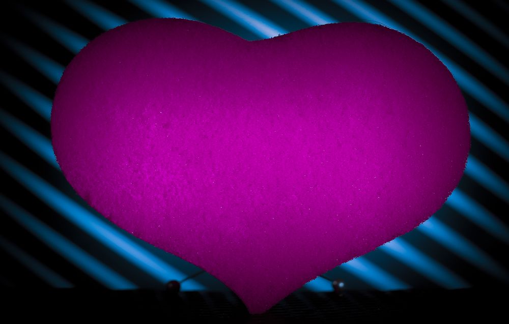 Shaded pink heart shaped washcloth