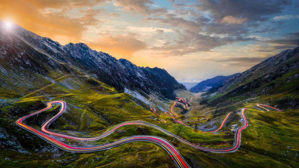 Transfăgărășan at Sunset