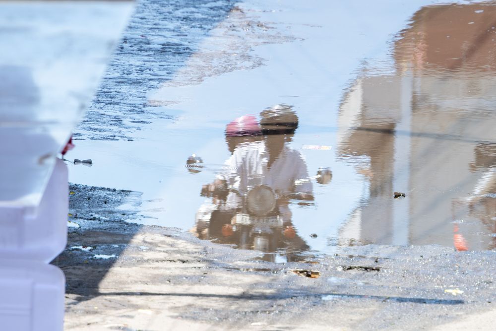 Reflection from street