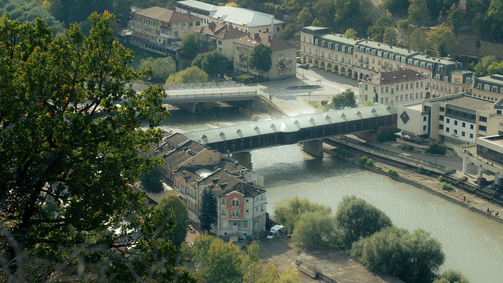 The wooden bridge