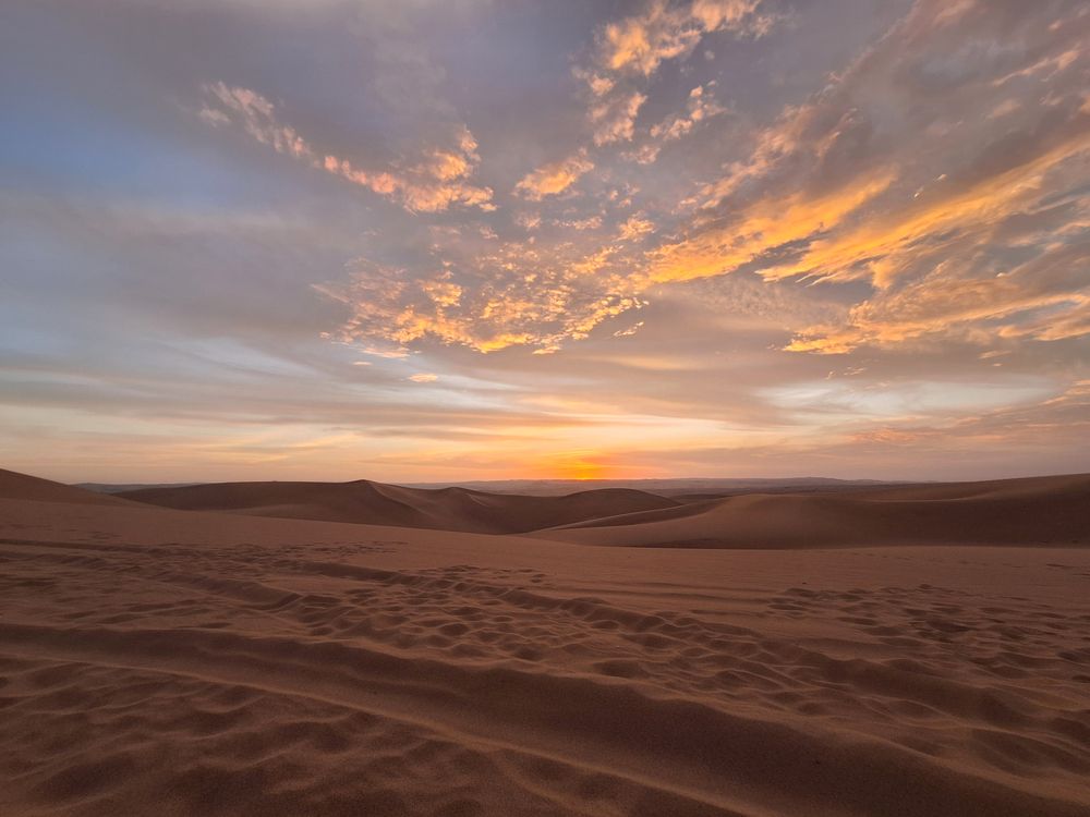 Sunset Over the Endless Dunes