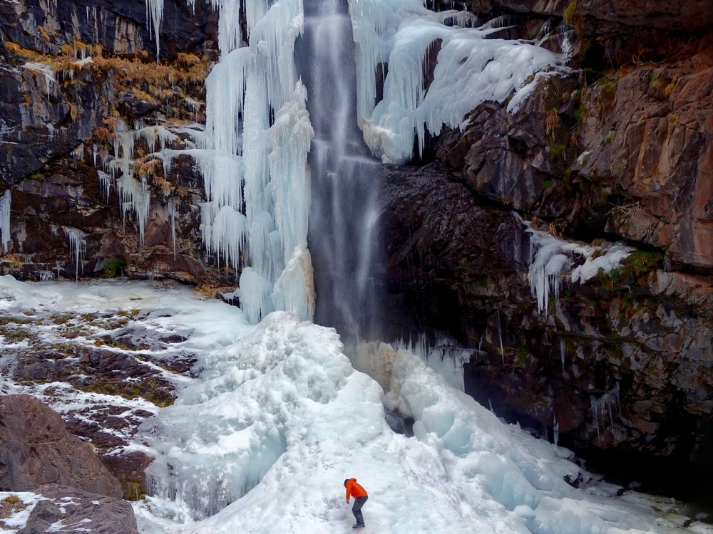 Cascada de hielo en el Toubkal