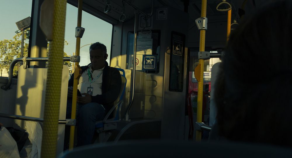 Atardecer en la micro.