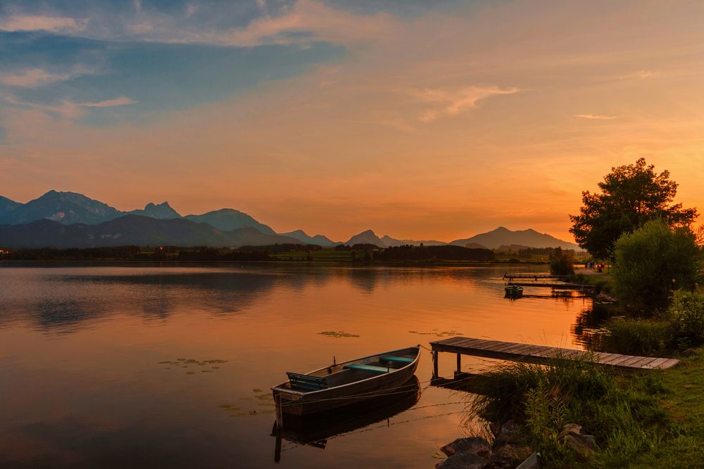 Закат на озере Hopfensee