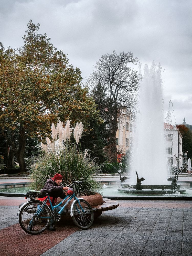 Short break at the fountain