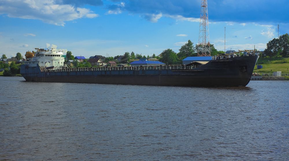 Tanker on the Sheksna River