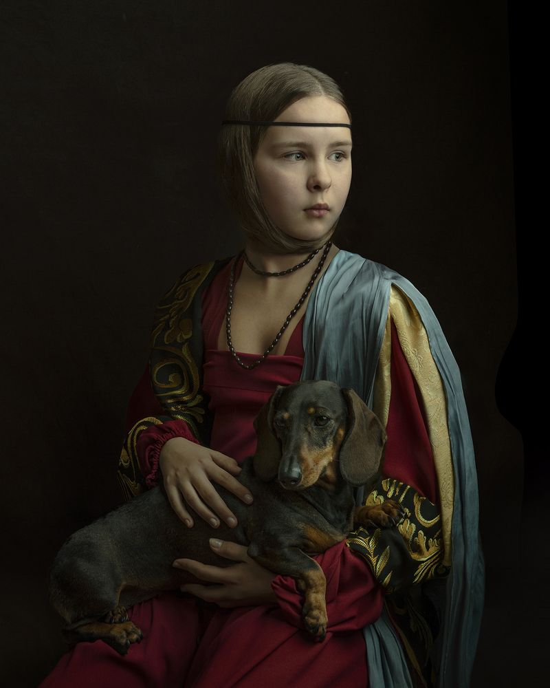 Lady with a dog