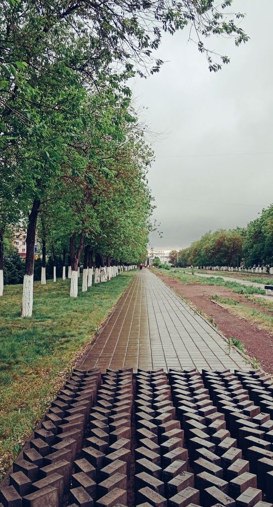 Пробежка под дождём