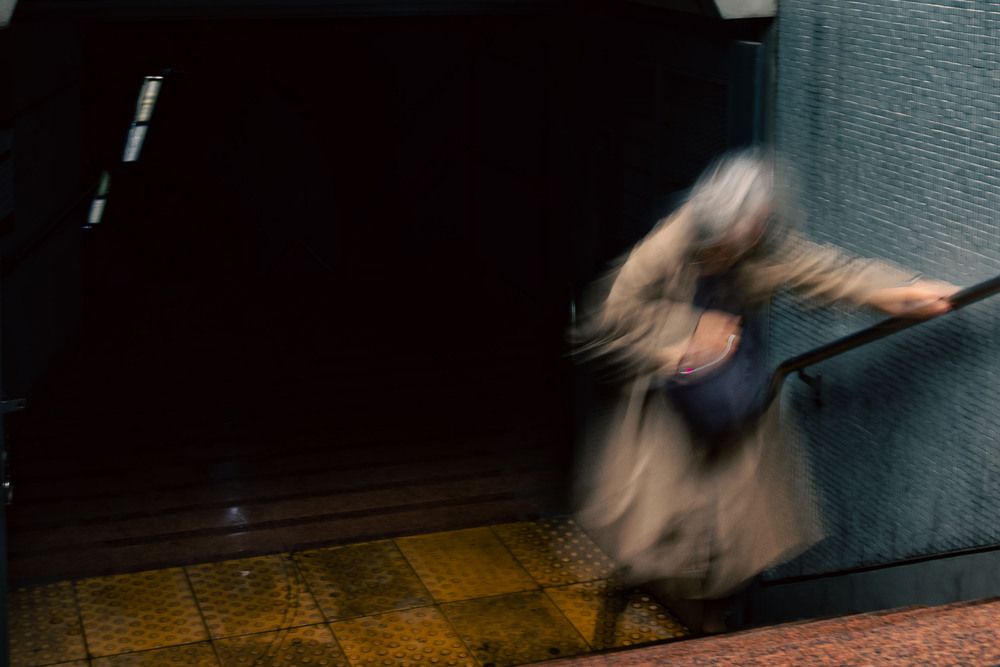 The woman on the stairs