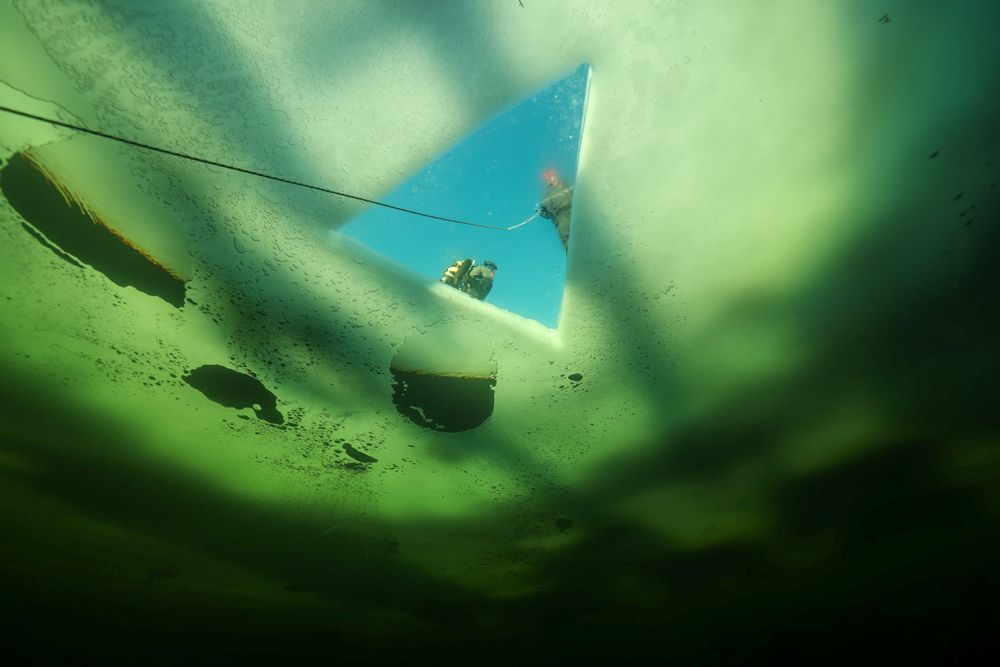 Through the ice window