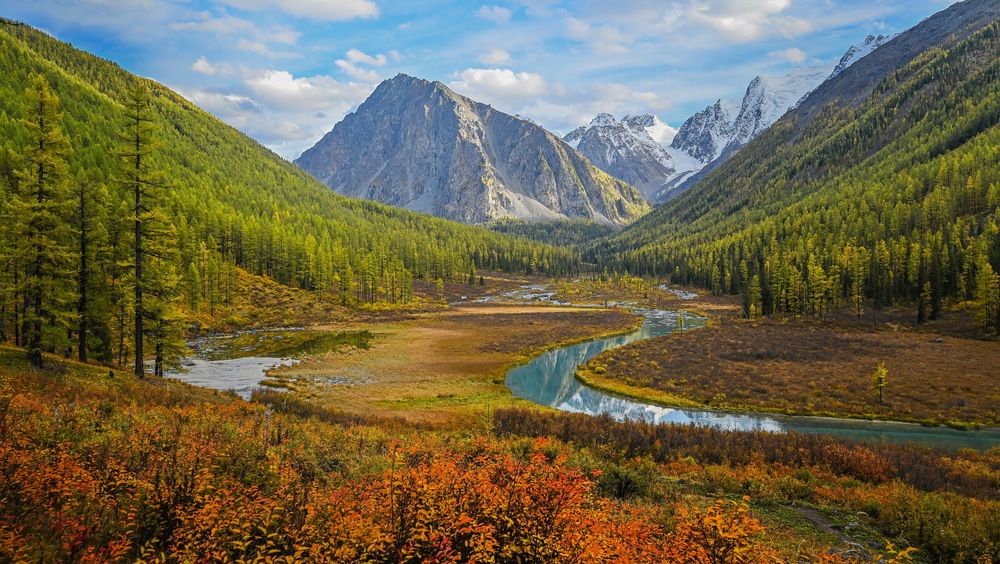 Золотая осень в долине реки Шавлы