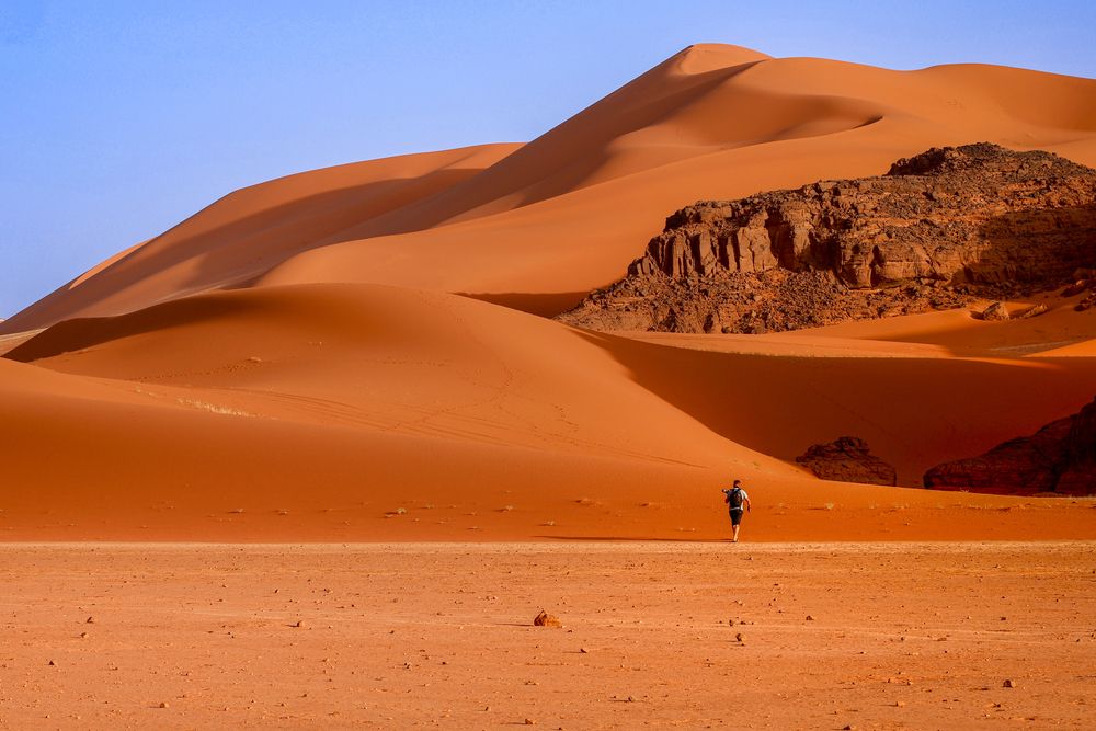 The man in the Sahara. Algeria