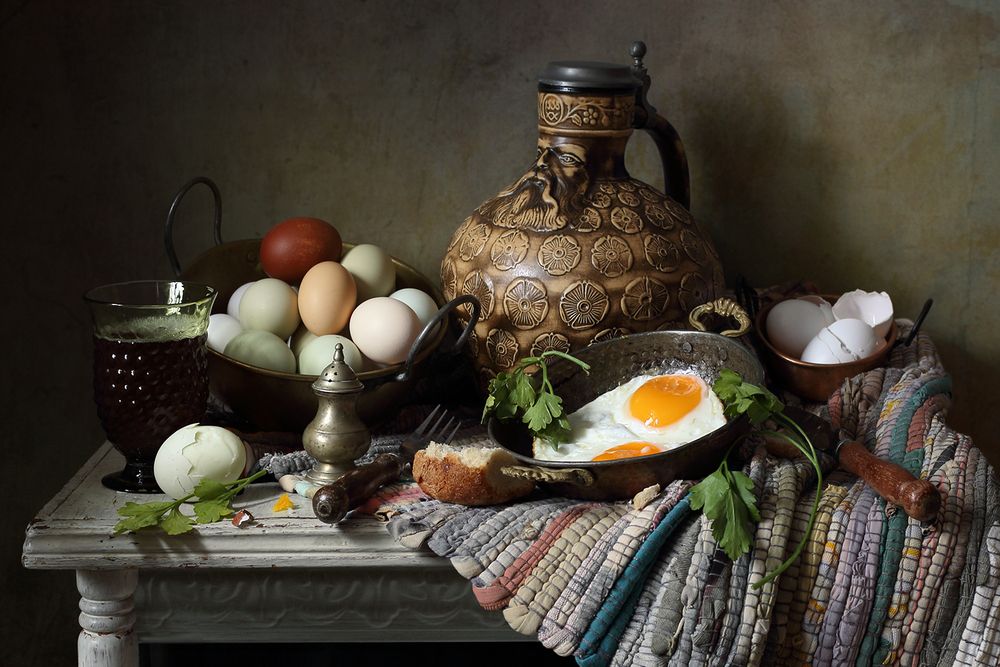 Яичница и яйца ухейилюй