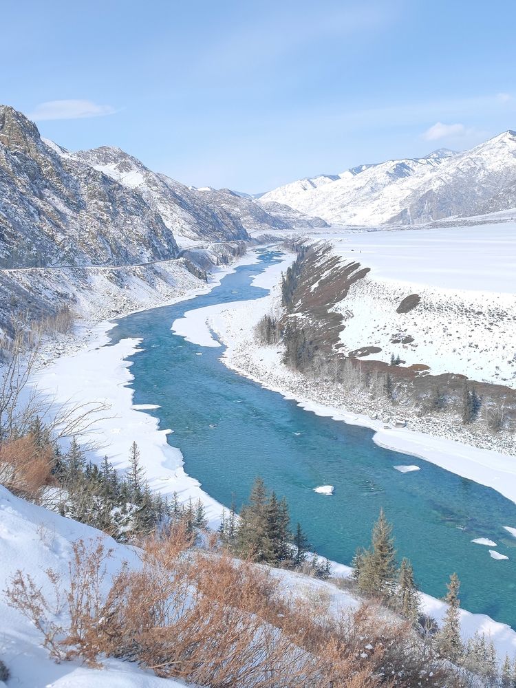 Катунь.Зима.