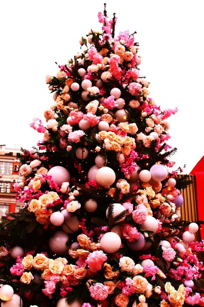 Елочка в цветах