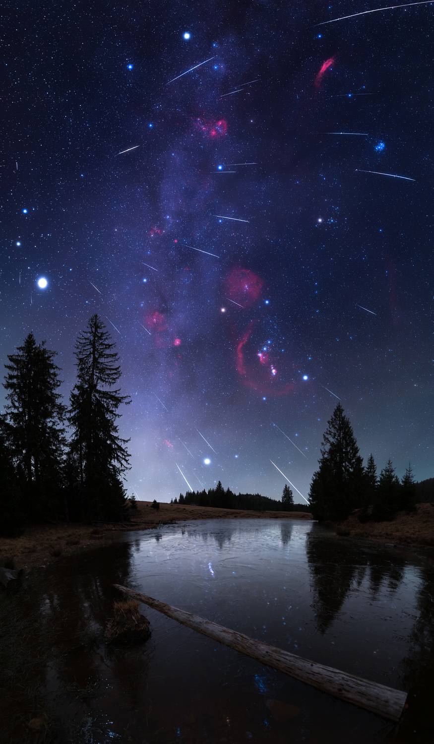 Geminids at Varasó Lake