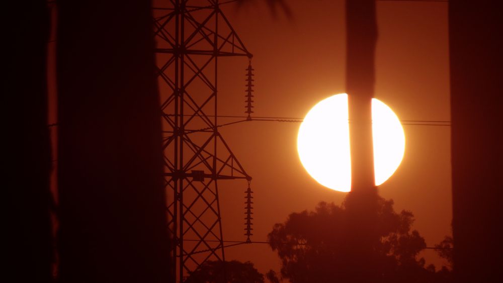 Pôr do sol entre as matas
