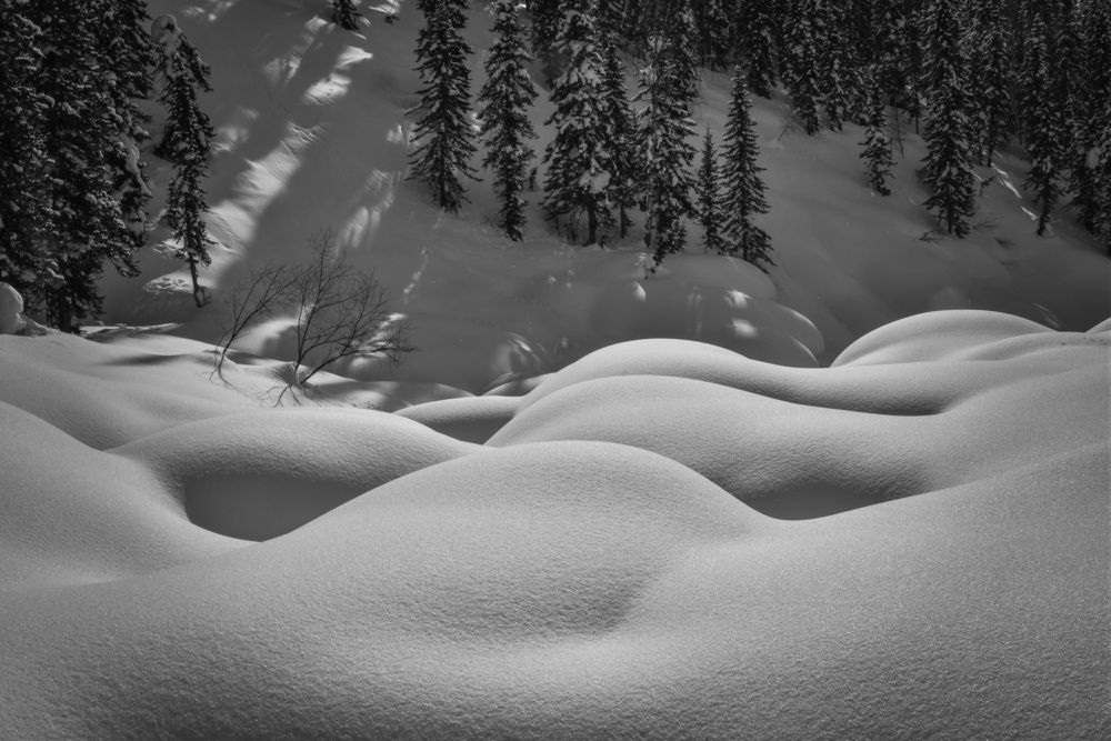 Сугробы волнами