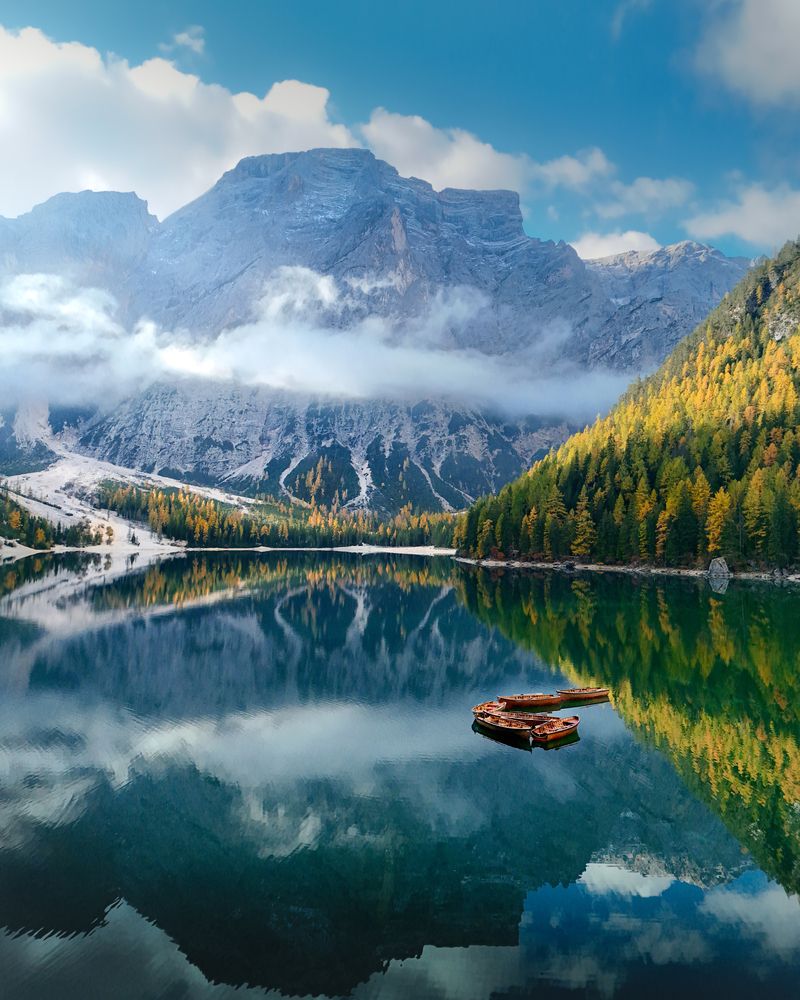 Morning in Lake Braies