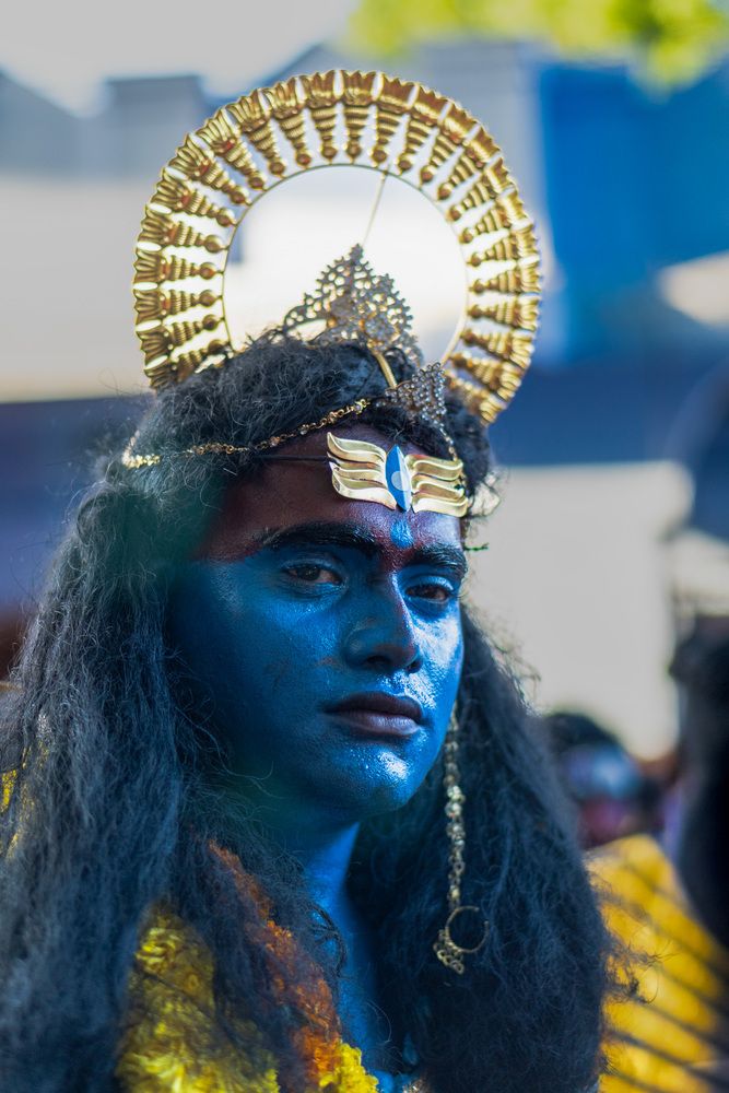 Divine Blue Aura: Kulasai Festival Spirit