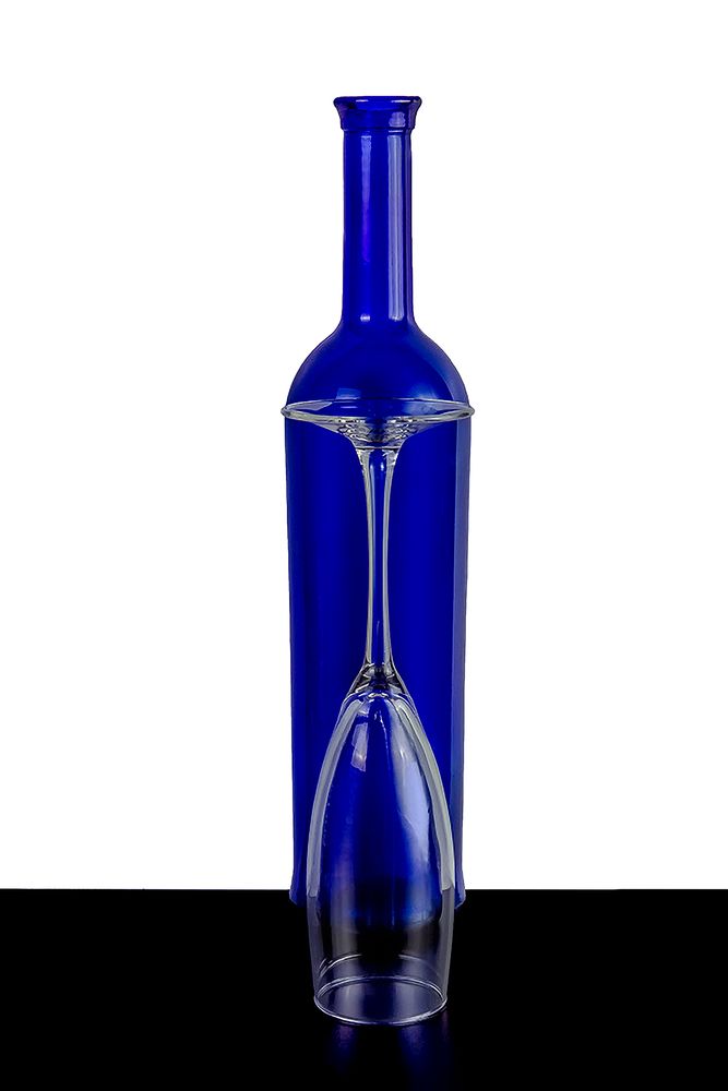 Botella azul
