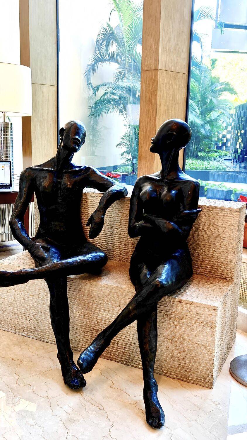 Couple discussion.