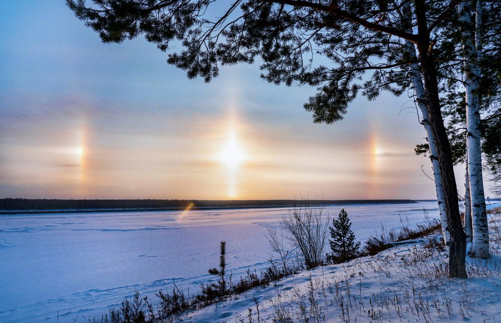 Зимнее гало над Вилюем