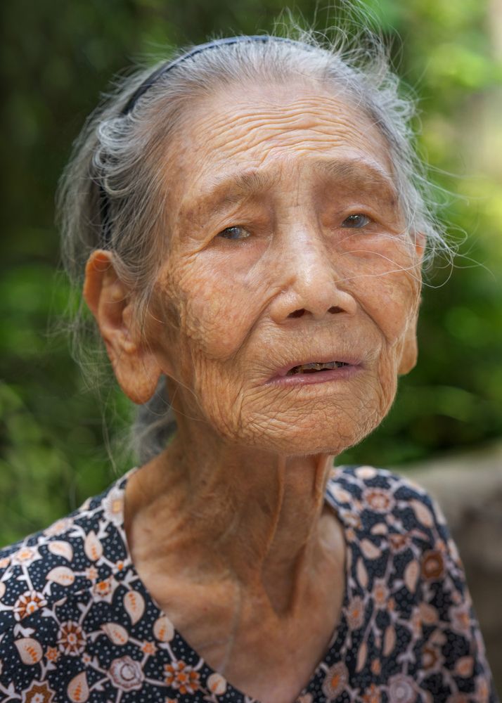 The old lady in the countryside