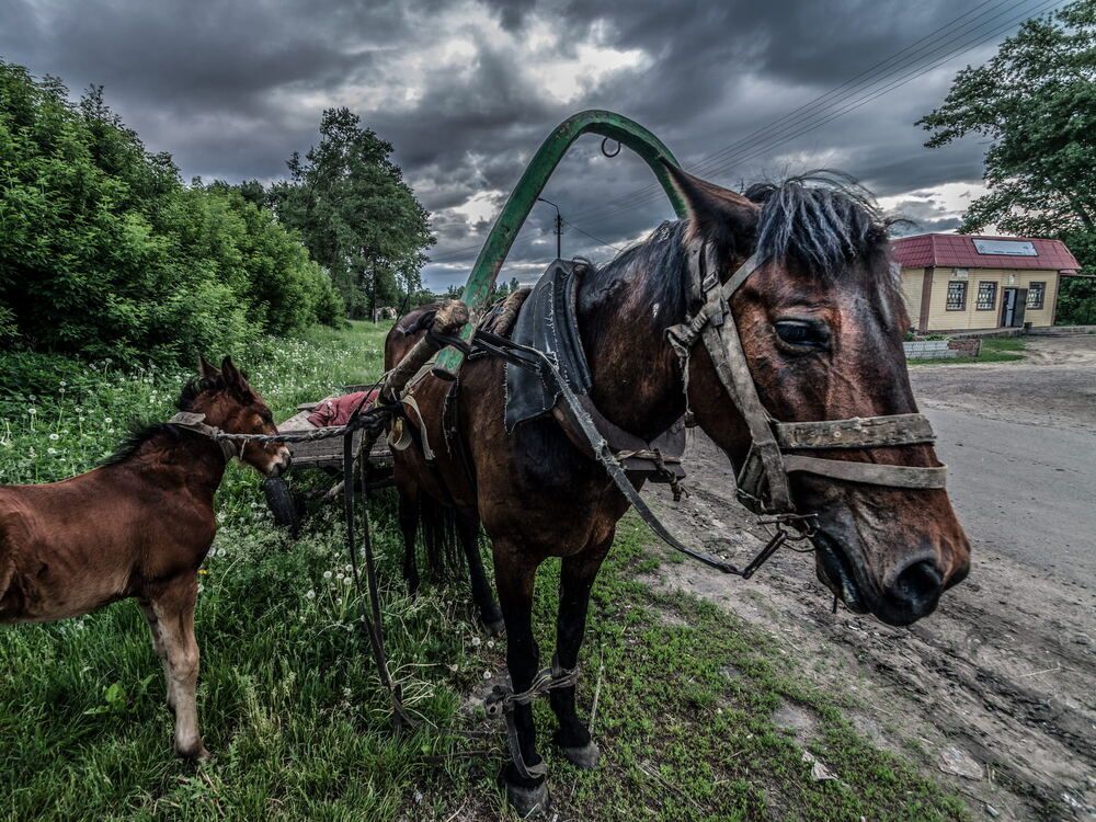 У сельского магазина