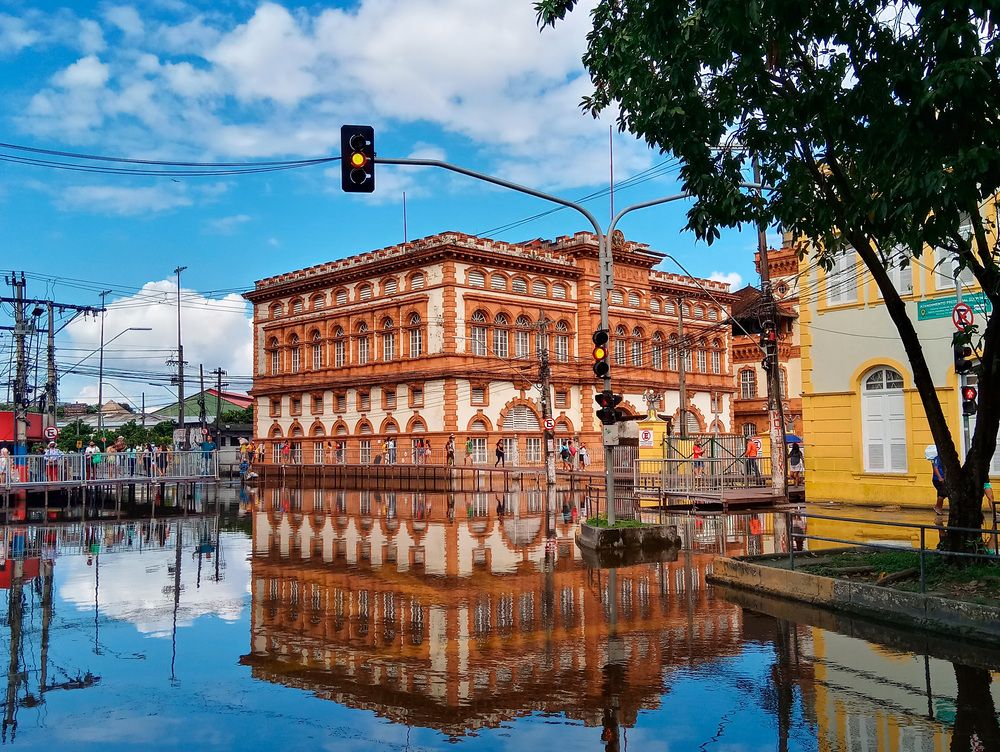 A street in Manaus, Amazon, Brazil