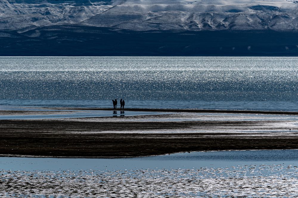 Couples in laguna Nimez El Calafate