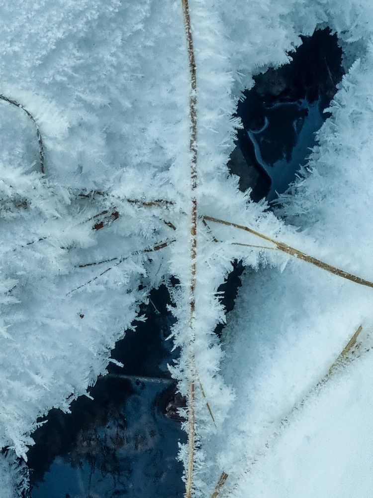 Иней на ручье