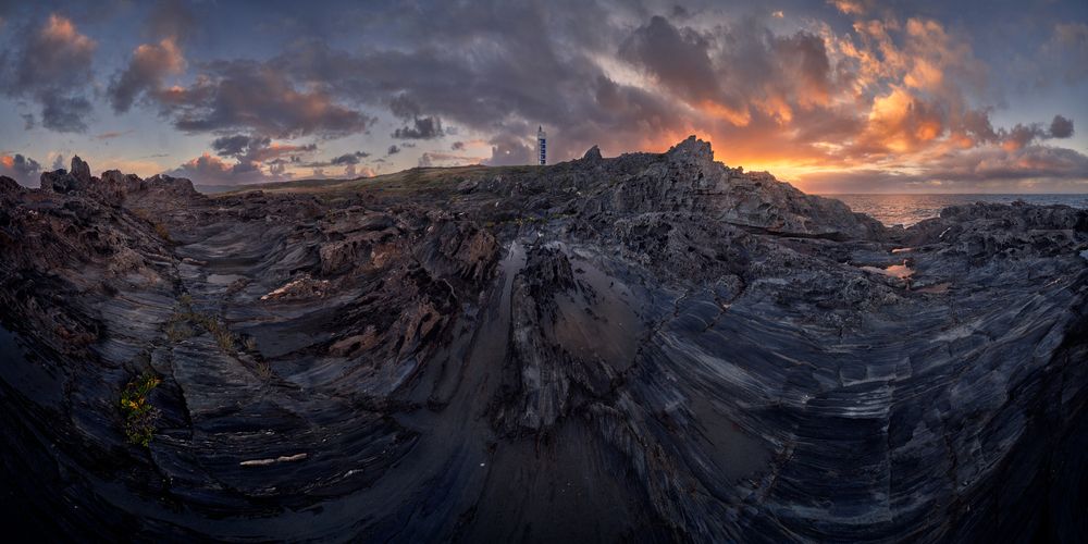 Where the Earth Folds Towards the Sunset
