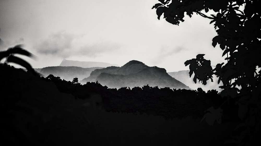 Layered landscape in India