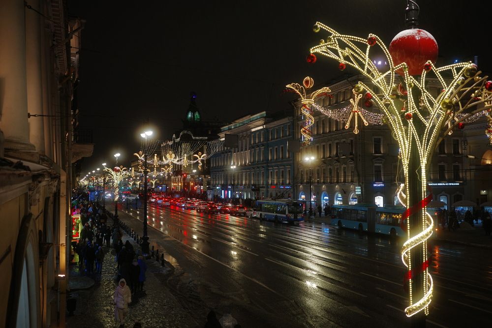 новогодний Невский проспект