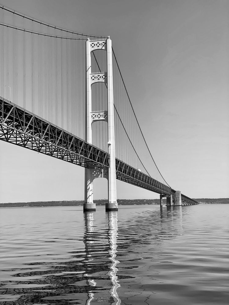 Monochrome The Brodge to Mackinac Island