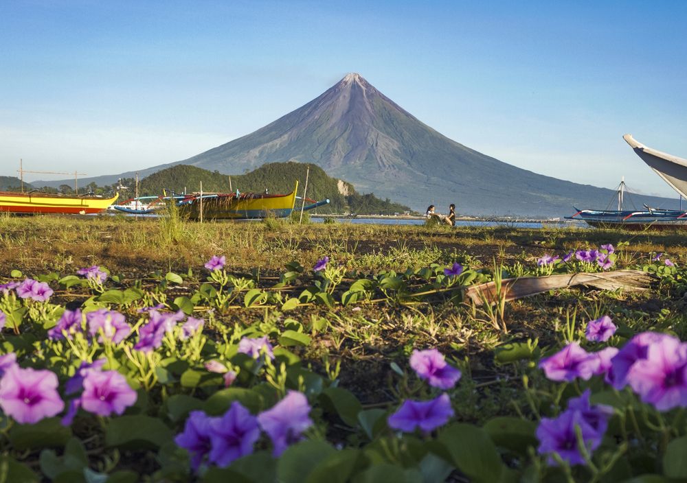 Mayon Volcano on a Quiet Morning