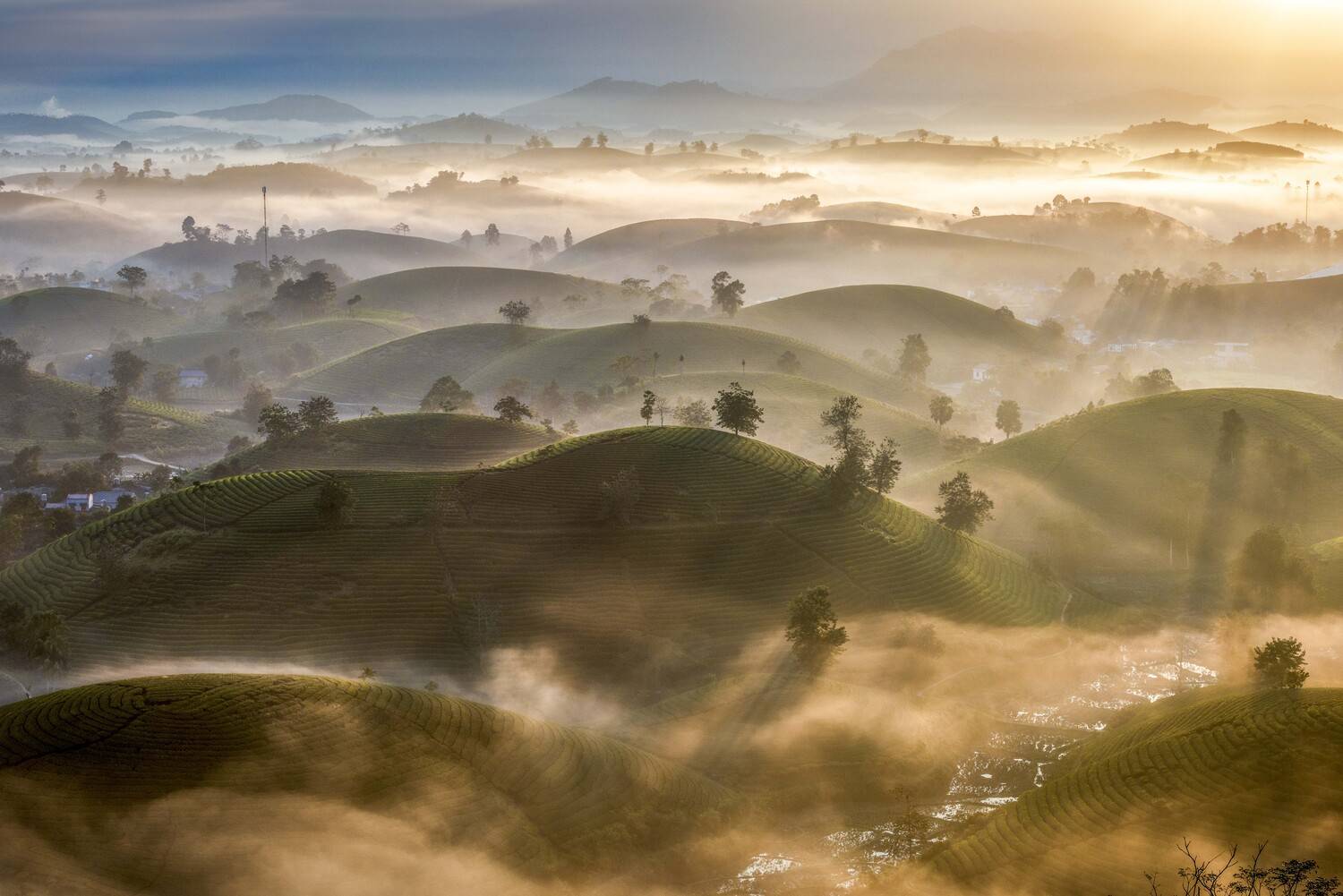 Sunrise over Long Coc, Vietnam