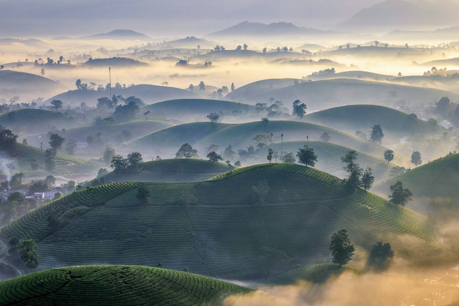 Sunrise over Long Coc, Vietnam