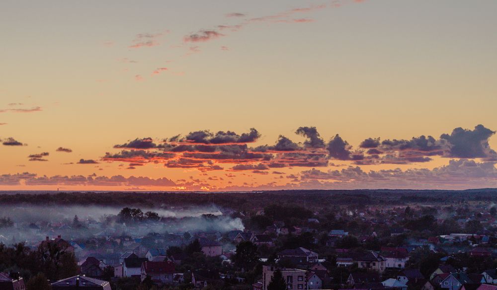 Закат над городом К.