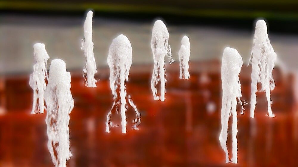 «Внеземные существа» — уникальные структуры из воды на водонепроницаемой поверхности