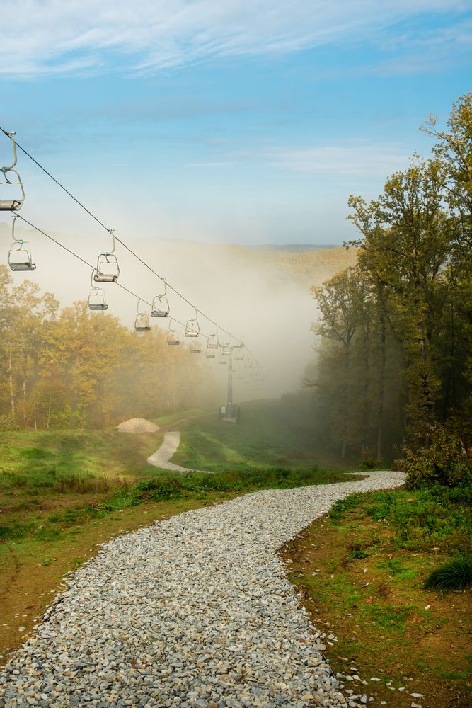 Парк на вершине горы до открытия